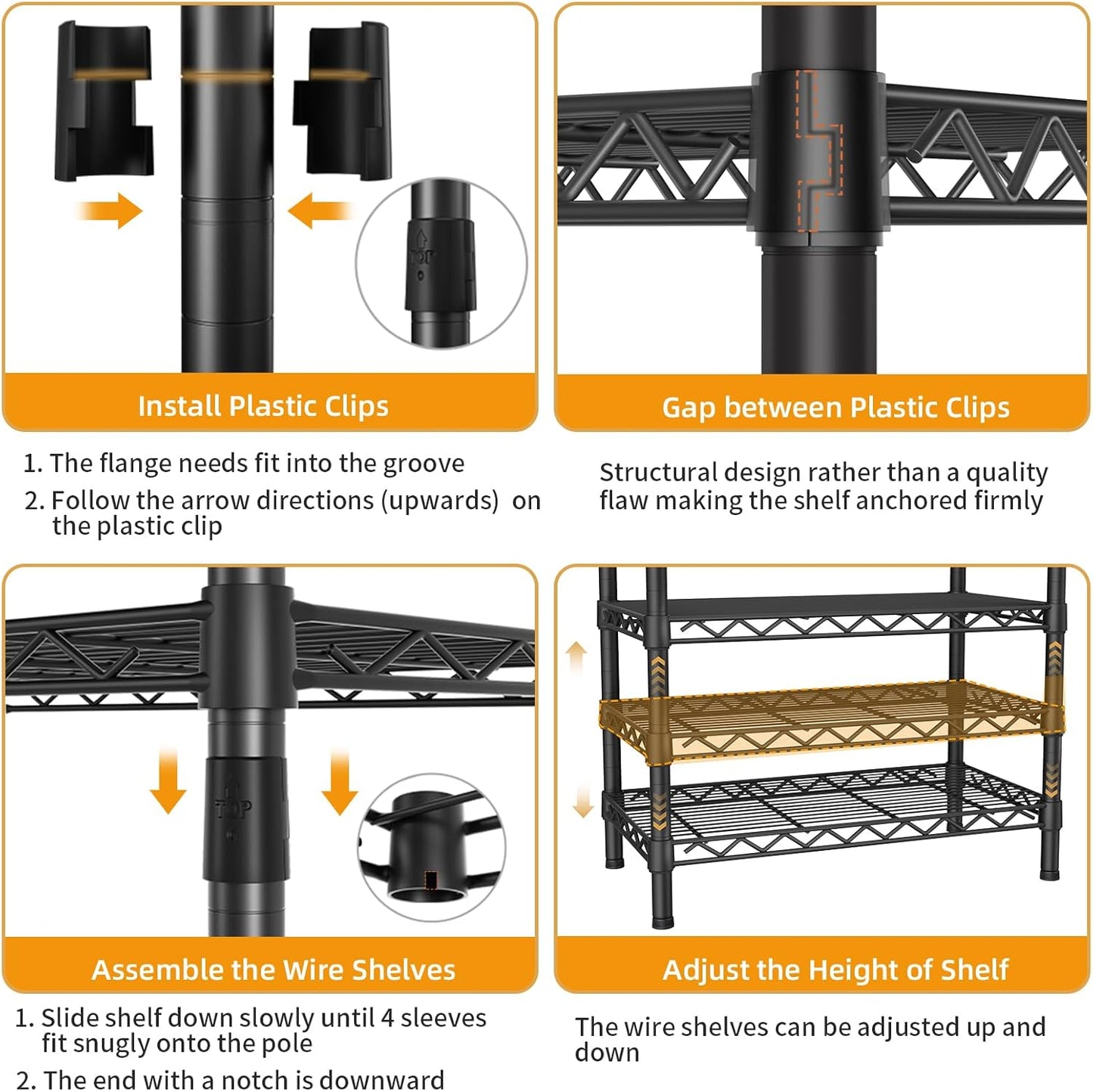 Heavy Duty Clothes Rack Rolling Garment Rack,3 Tier Adjustable Wire Shelving Clothing Racks for Hanging Clothes with Hanger Rod&Side Hooks,Freestanding Wardrobe Storage Rack Metal Portable Closet