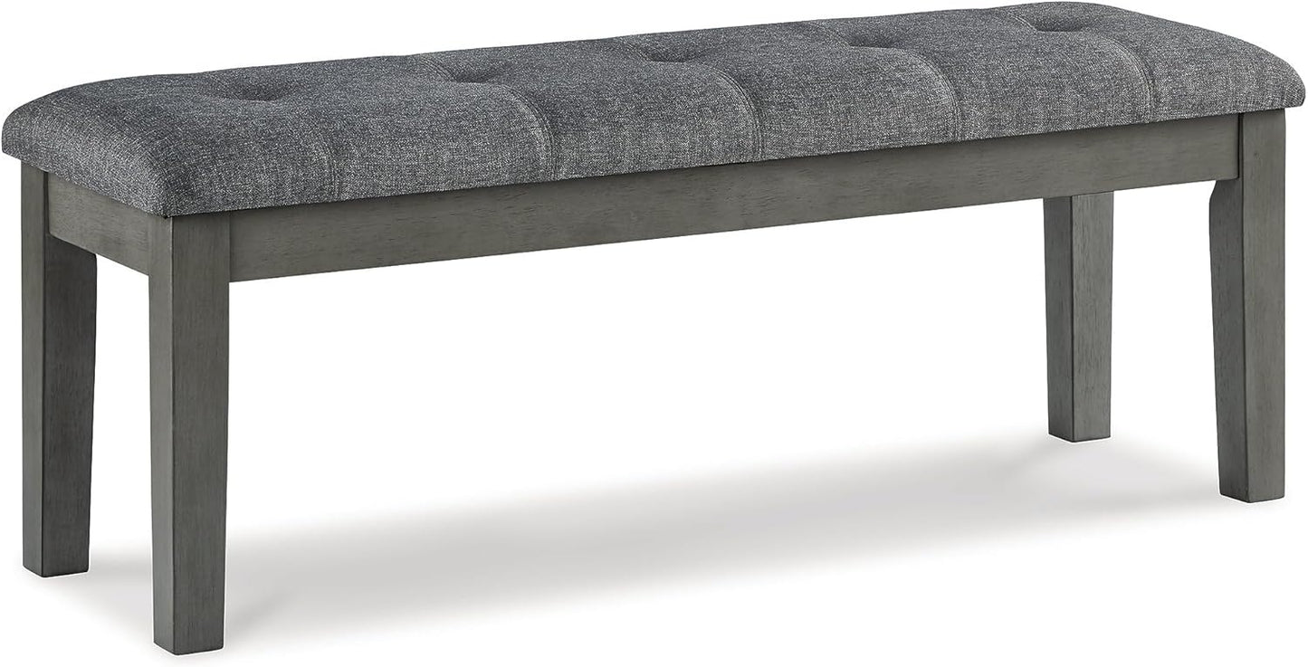 Signature Design by Ashley Haddigan Traditional Upholstered Dining Room Bench, Dark Brown