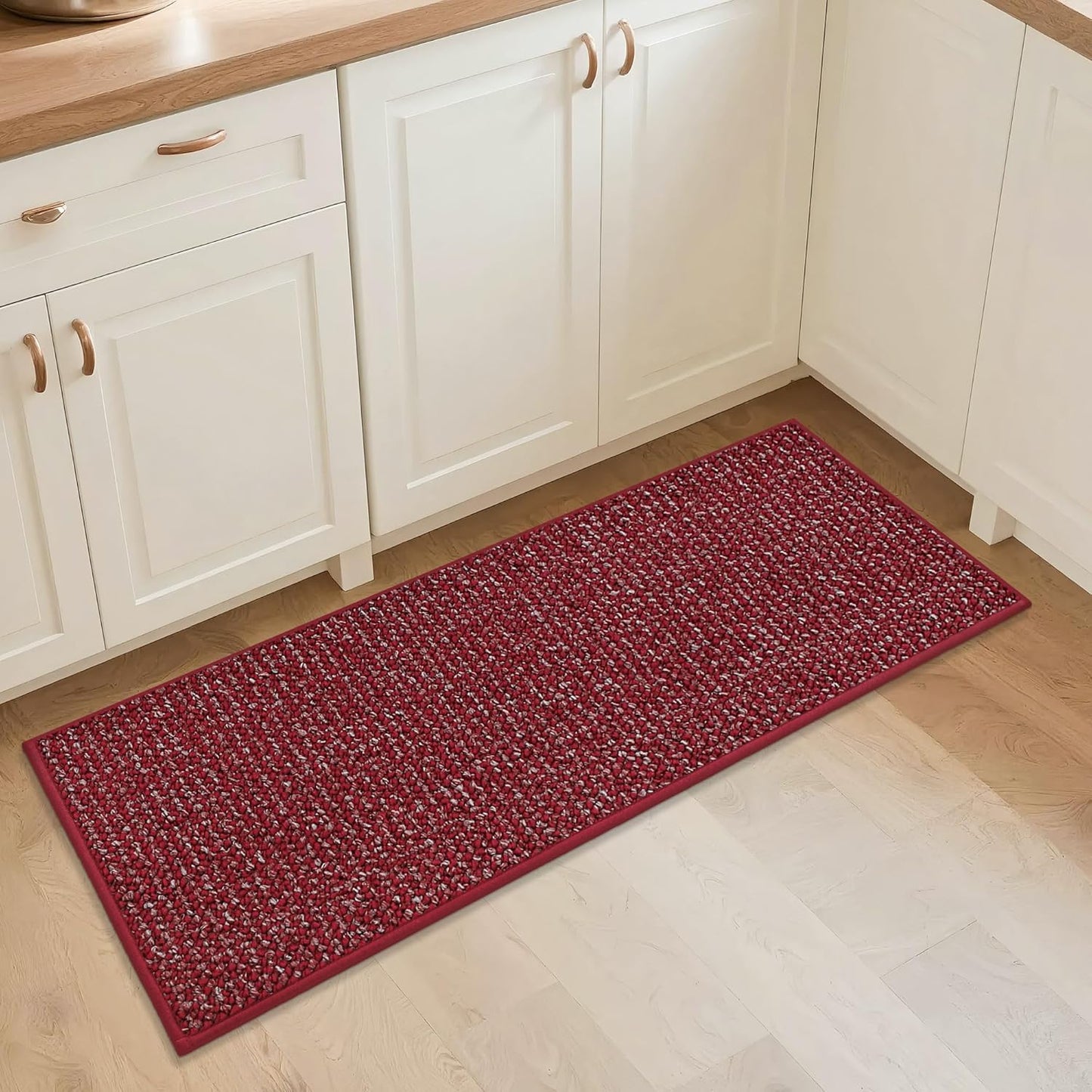 BEQHAUSE Kitchen Rugs and Mats 2PCS, Non-Slip Kitchen Mats for Floor, Absorbent and Stain Resistant Kitchen Runner, Machine Washable Rugs for Kitchen, Laundry & Sink, 20"x32"+20"x48", Taupe