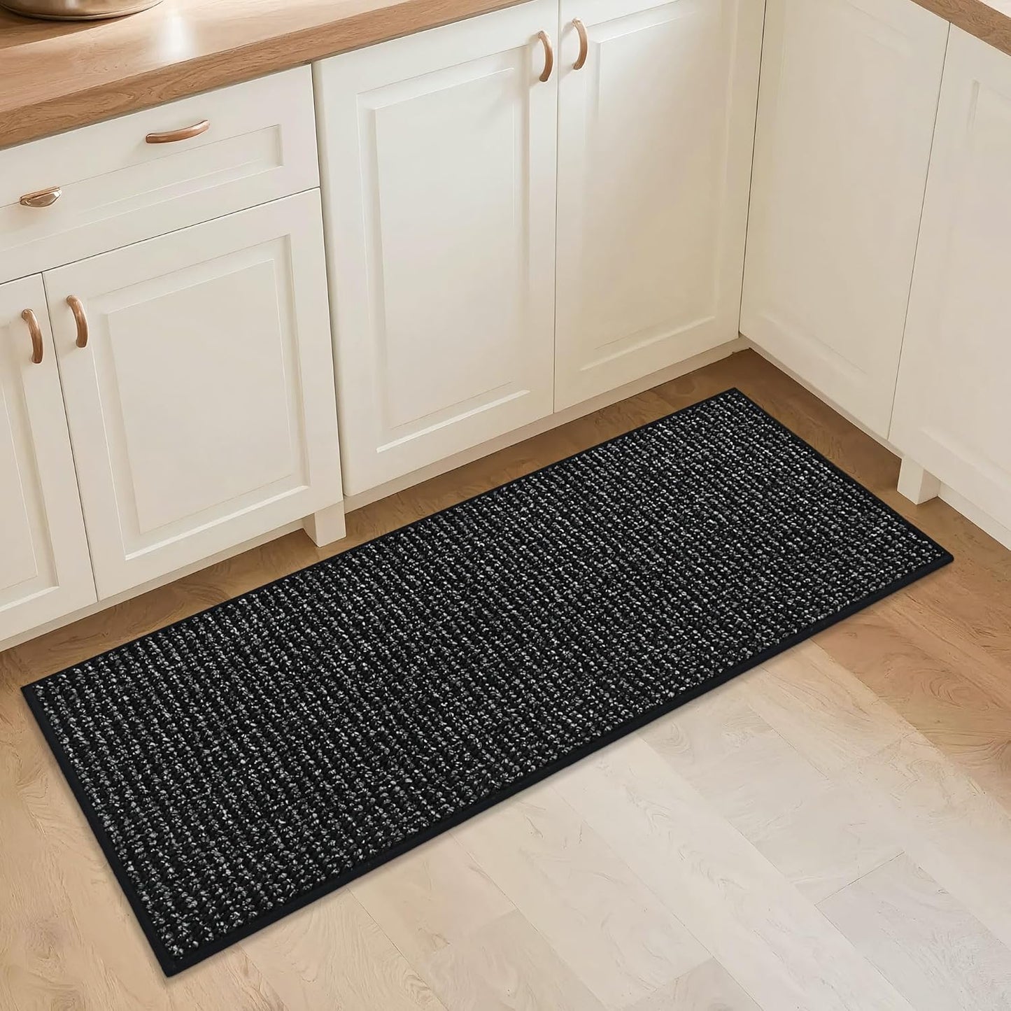 BEQHAUSE Kitchen Rugs and Mats 2PCS, Non-Slip Kitchen Mats for Floor, Absorbent and Stain Resistant Kitchen Runner, Machine Washable Rugs for Kitchen, Laundry & Sink, 20"x32"+20"x48", Taupe