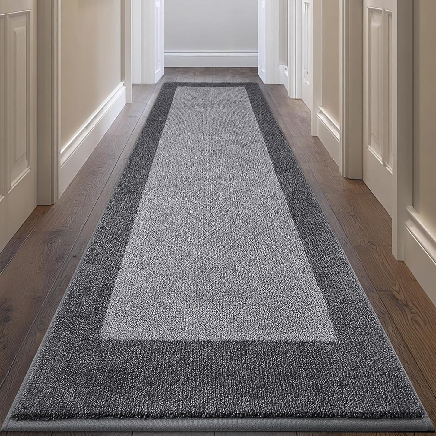 Machine Washable (24" x 36"+ 24" x 60"') Kitchen Rugs Set of 2, Non Slip Kitchen Mats for Floor, Absorbent Entrance Runner Rugs for Bedroom, Hallway, Bathroom, Door (Roll Packing)