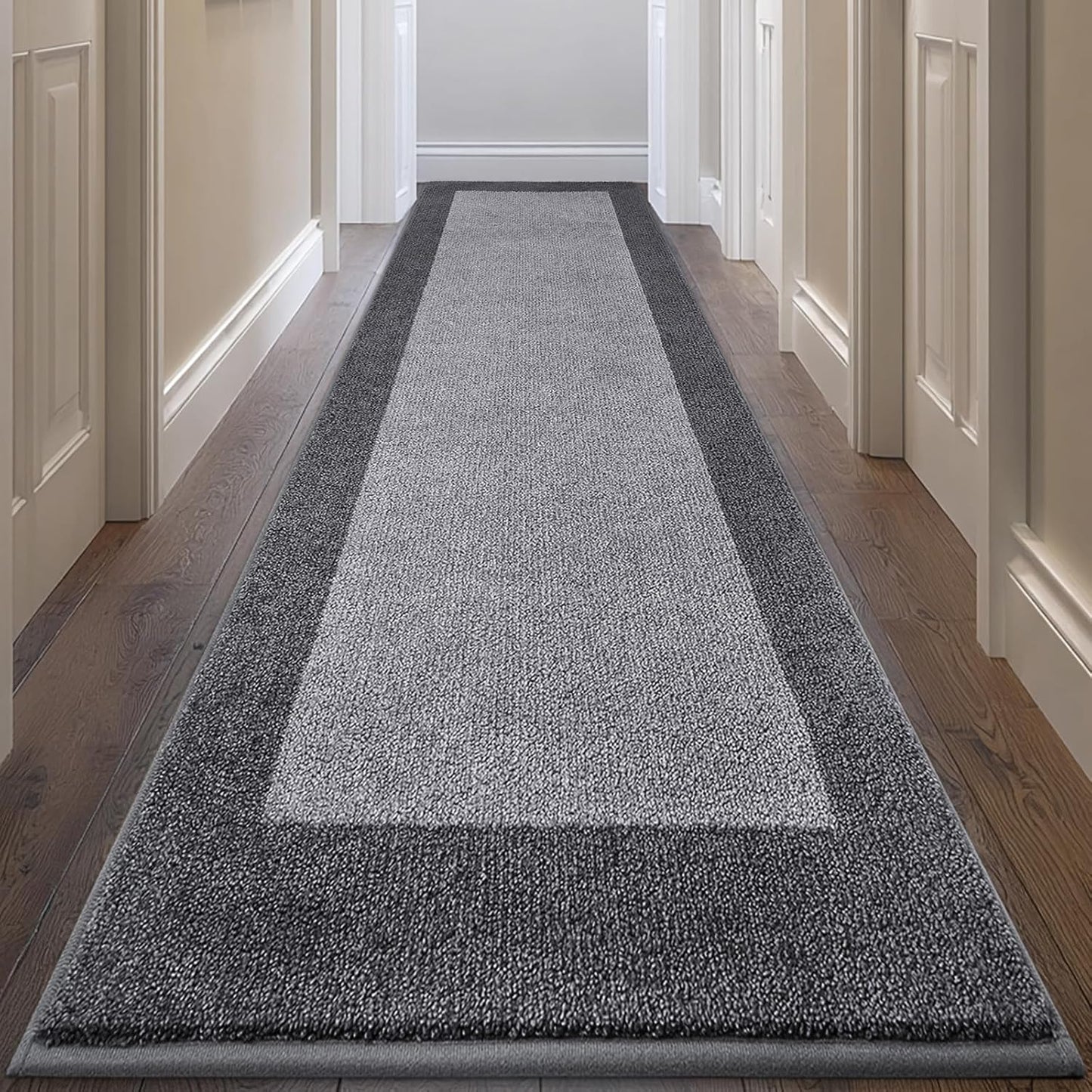 Machine Washable (24" x 36"+ 24" x 60"') Kitchen Rugs Set of 2, Non Slip Kitchen Mats for Floor, Absorbent Entrance Runner Rugs for Bedroom, Hallway, Bathroom, Door (Roll Packing)