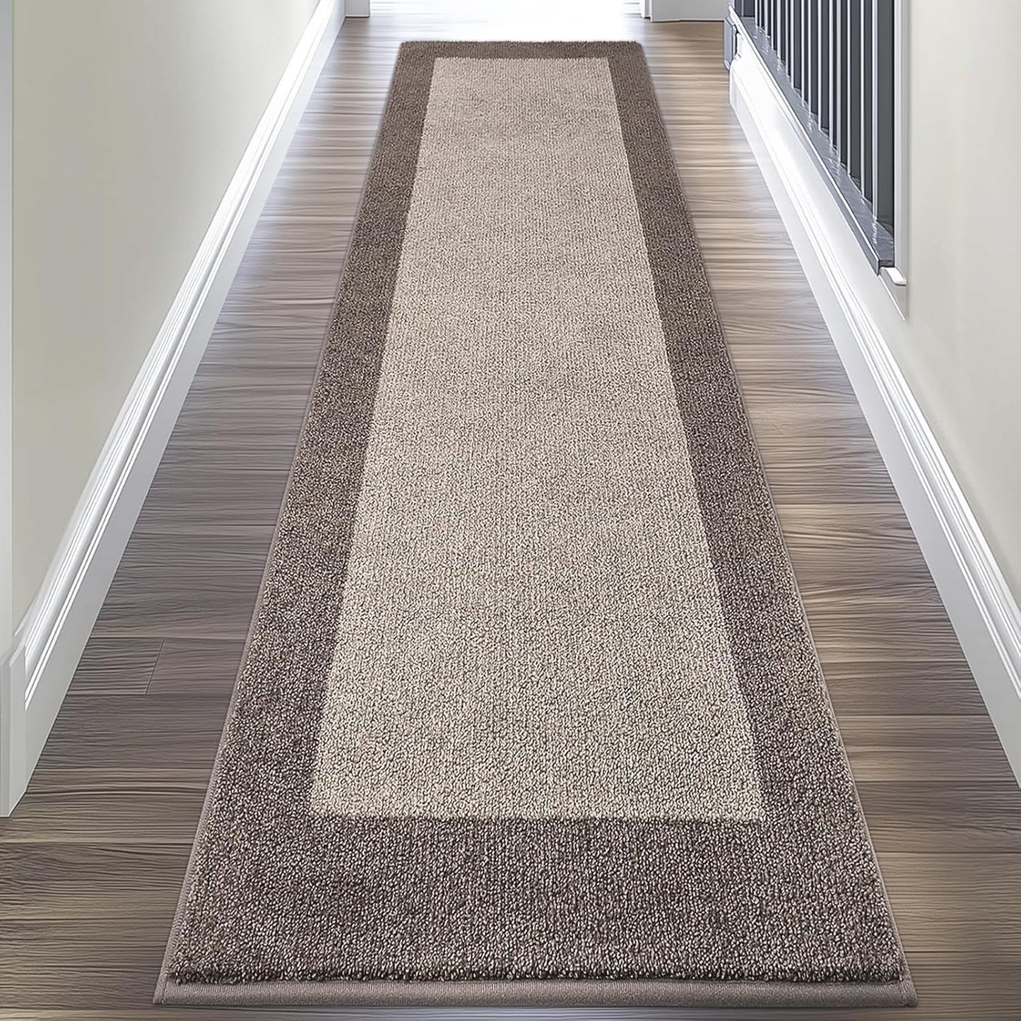 Machine Washable (24" x 36"+ 24" x 60"') Kitchen Rugs Set of 2, Non Slip Kitchen Mats for Floor, Absorbent Entrance Runner Rugs for Bedroom, Hallway, Bathroom, Door (Roll Packing)