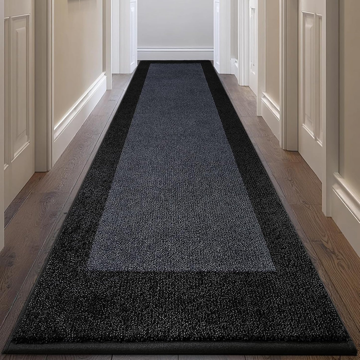 Machine Washable (24" x 36"+ 24" x 60"') Kitchen Rugs Set of 2, Non Slip Kitchen Mats for Floor, Absorbent Entrance Runner Rugs for Bedroom, Hallway, Bathroom, Door (Roll Packing)