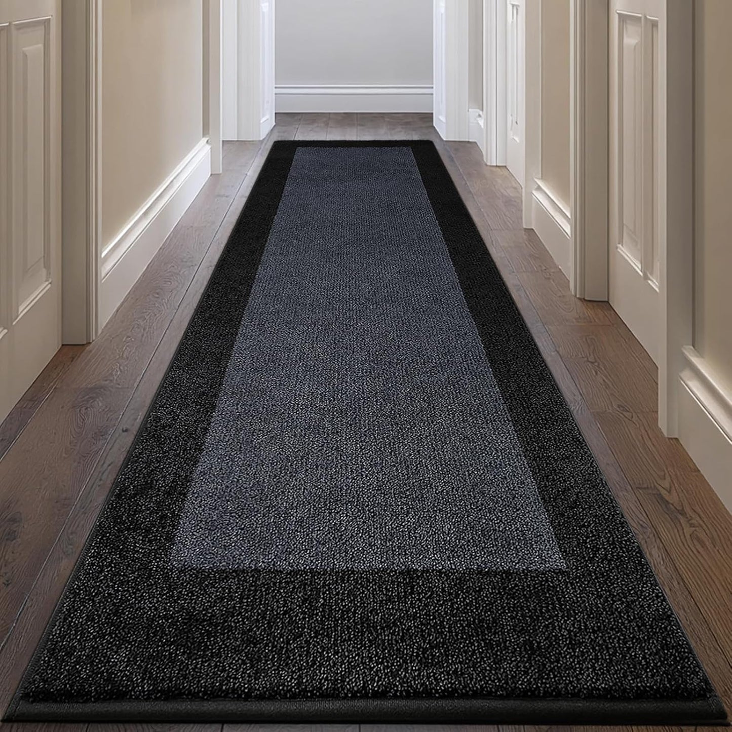 Machine Washable (24" x 36"+ 24" x 60"') Kitchen Rugs Set of 2, Non Slip Kitchen Mats for Floor, Absorbent Entrance Runner Rugs for Bedroom, Hallway, Bathroom, Door (Roll Packing)