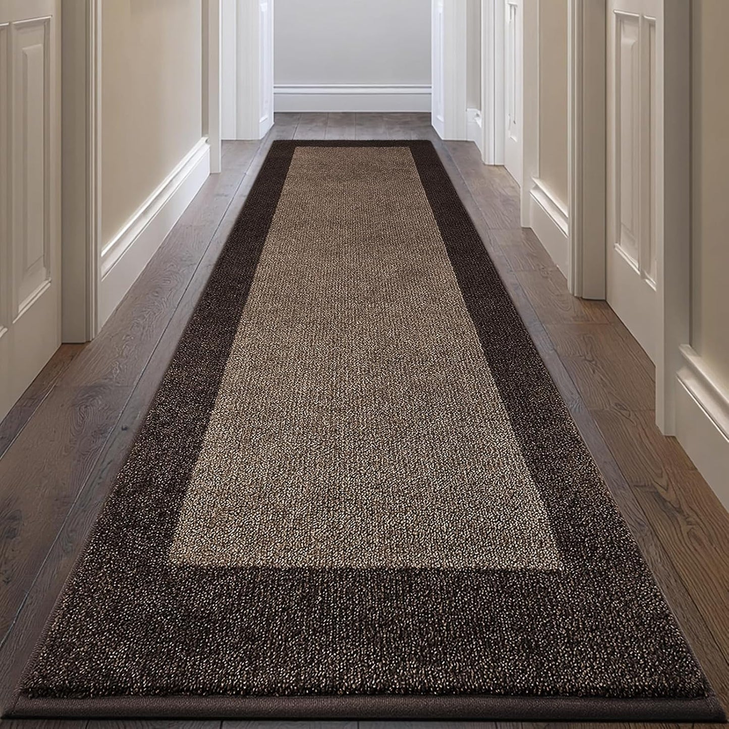 Machine Washable (24" x 36"+ 24" x 60"') Kitchen Rugs Set of 2, Non Slip Kitchen Mats for Floor, Absorbent Entrance Runner Rugs for Bedroom, Hallway, Bathroom, Door (Roll Packing)