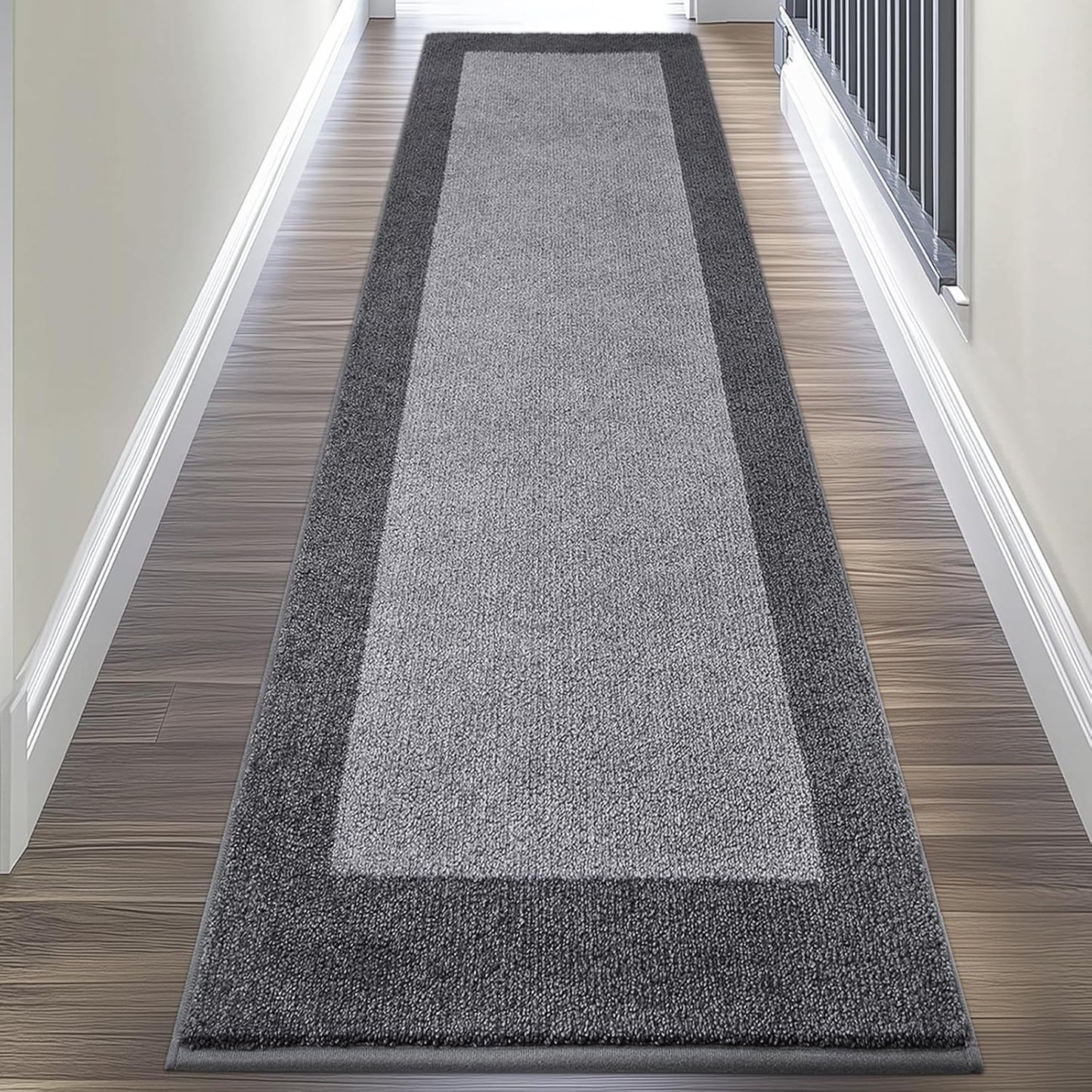 Machine Washable (24" x 36"+ 24" x 60"') Kitchen Rugs Set of 2, Non Slip Kitchen Mats for Floor, Absorbent Entrance Runner Rugs for Bedroom, Hallway, Bathroom, Door (Roll Packing)