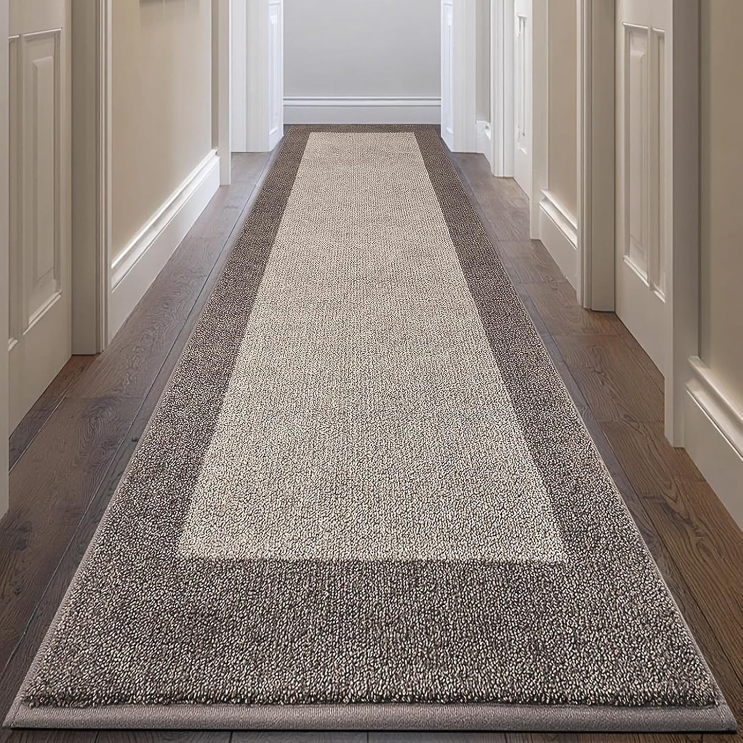 Machine Washable (24" x 36"+ 24" x 60"') Kitchen Rugs Set of 2, Non Slip Kitchen Mats for Floor, Absorbent Entrance Runner Rugs for Bedroom, Hallway, Bathroom, Door (Roll Packing)