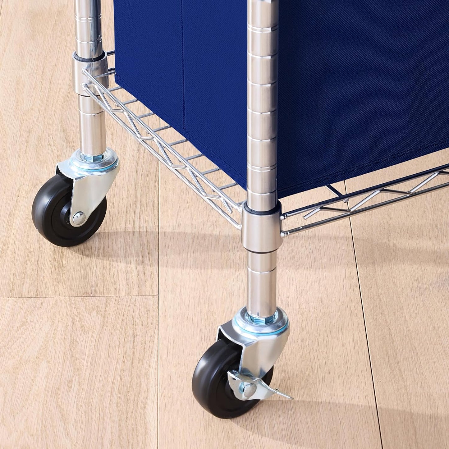 Amazon Basics Adjustable Clothes Rack for Handing, Double Hanging Rod Garment Rolling Closet Clothing Organizer, Chrome, 36'' x 14'' x 72''